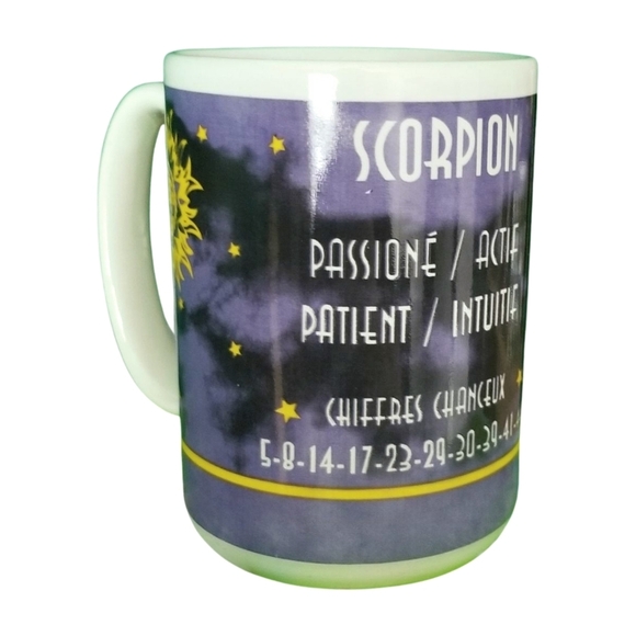 🦂 90s Scorpio astrological mug french - Picture 2 of 4